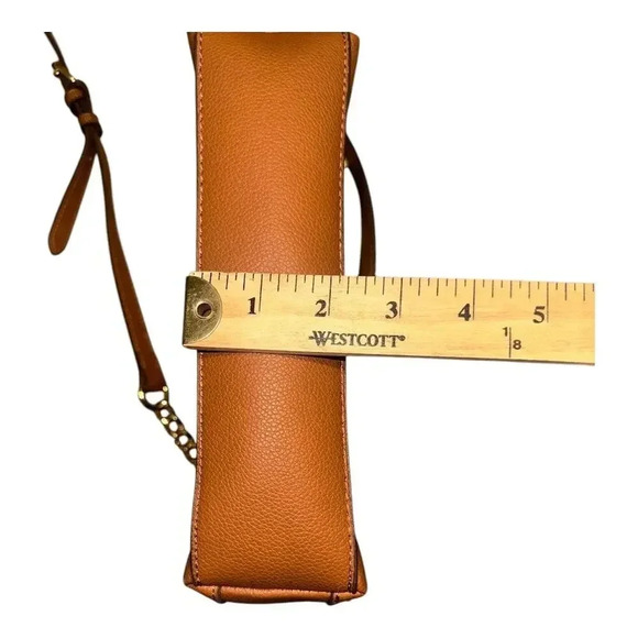 Anne Klein Tan Cork Triple Compartment Crossbody Purse - Picture 11 of 11